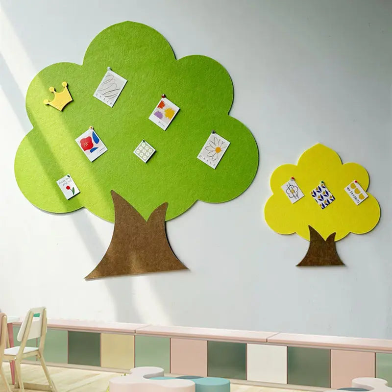 Tree Shaped Felt Board Photo Wall
