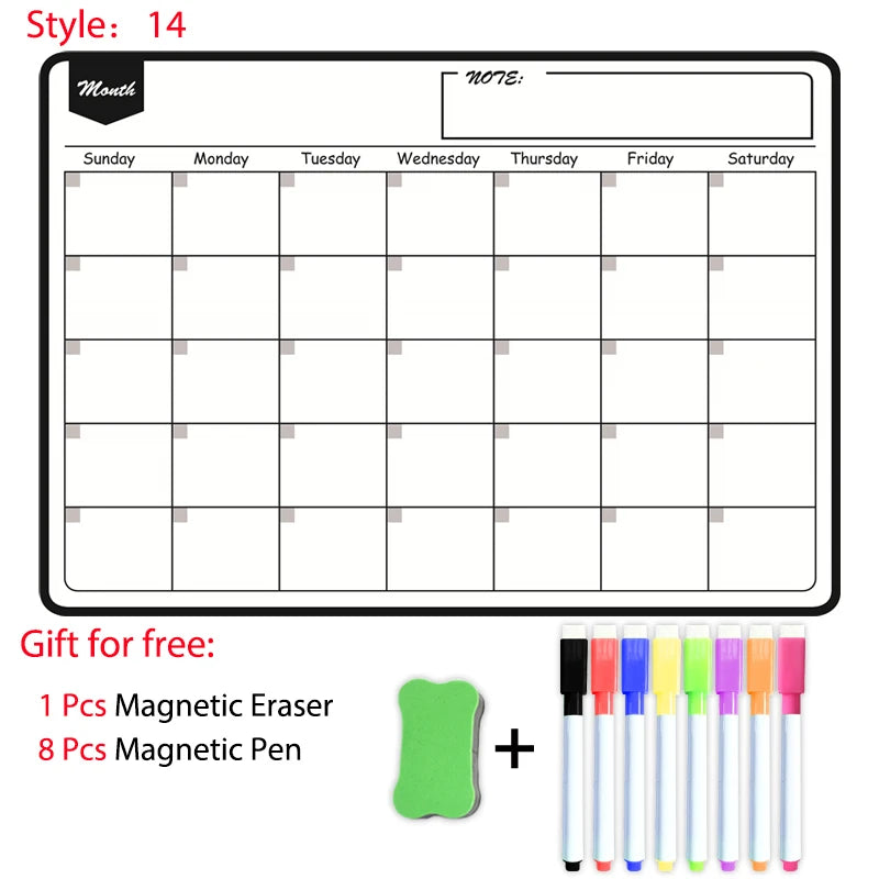 A3 Size Magnetic Monthly Planner