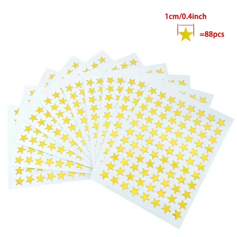 Children's Gold-Plated Award Glitter Stickers