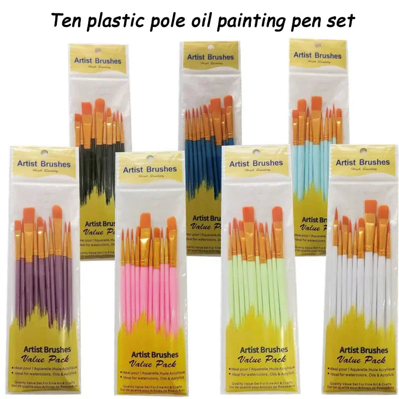 Plastic Pole Oil Painting Brushes