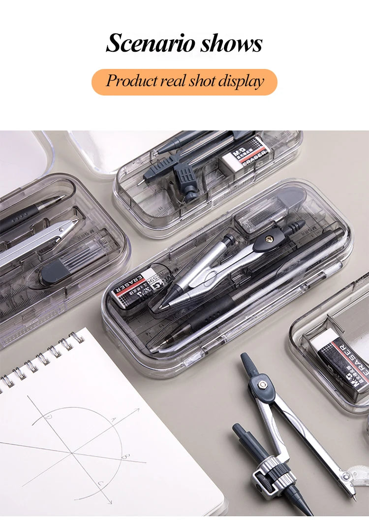 8 Pcs/Set Compass Ruler Set