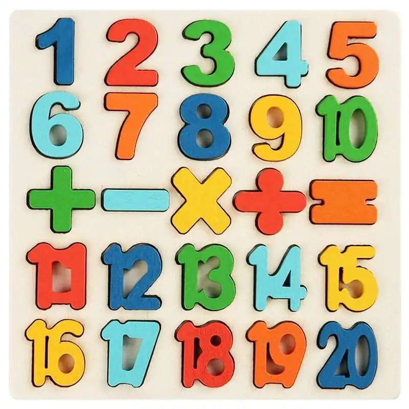 Letter Numbers Wooden Puzzle