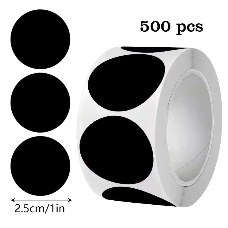 6Rolls 3000pcs Round Colorful Dot Stickers