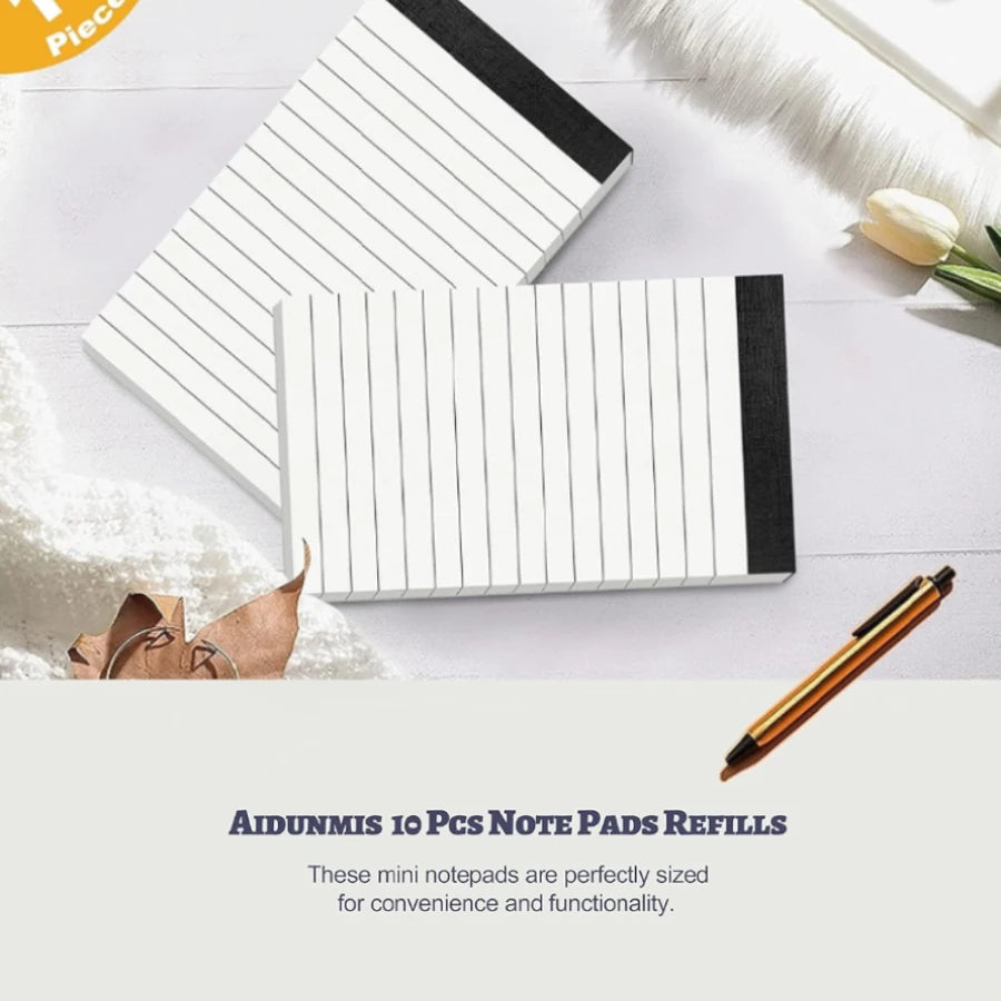 10 Pack Lined Pocket Notepads