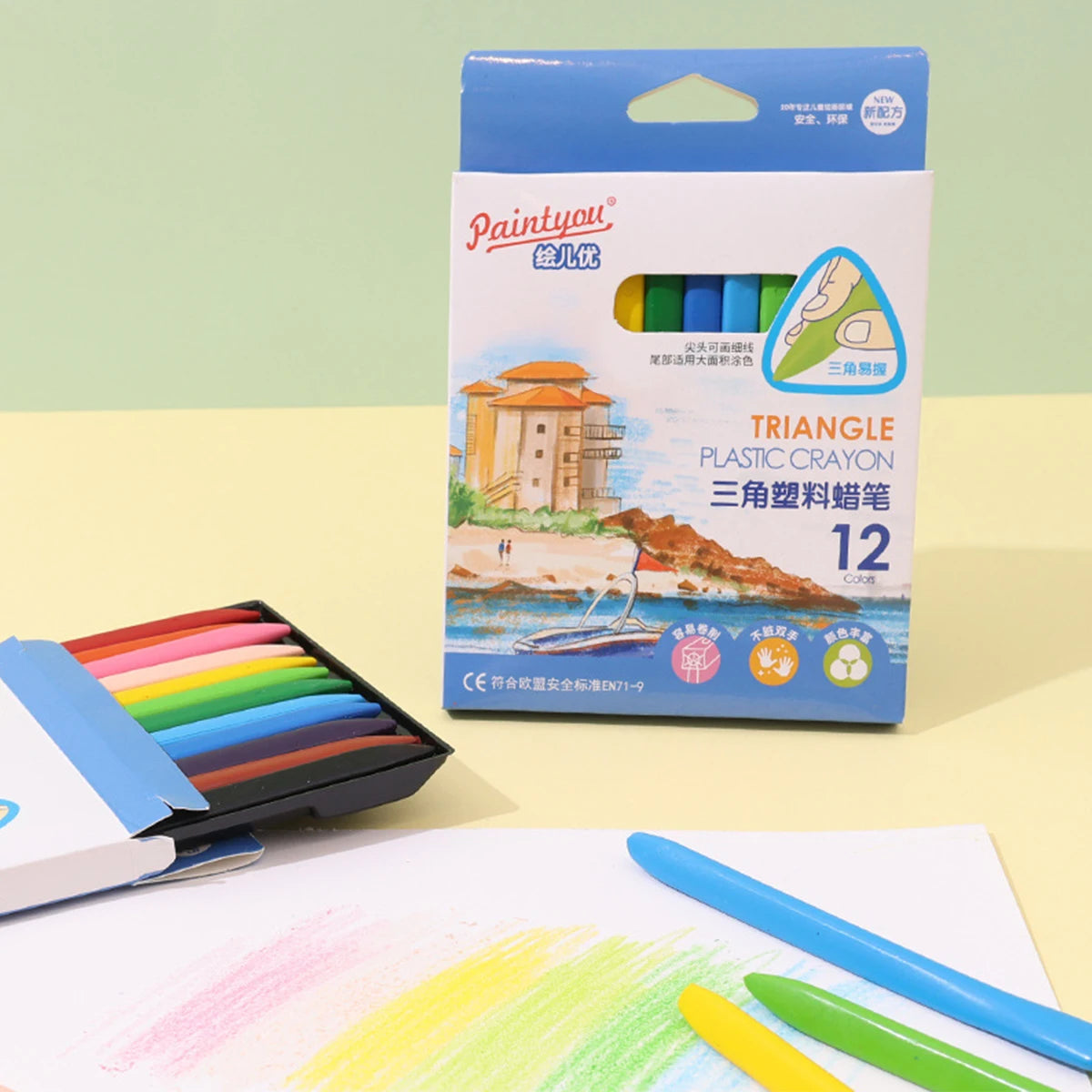 Non-dirty Hand Plastic Crayons