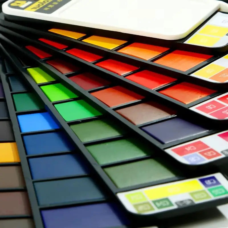 42 Colors Solid Foldable Watercolor Pigment Brush Set