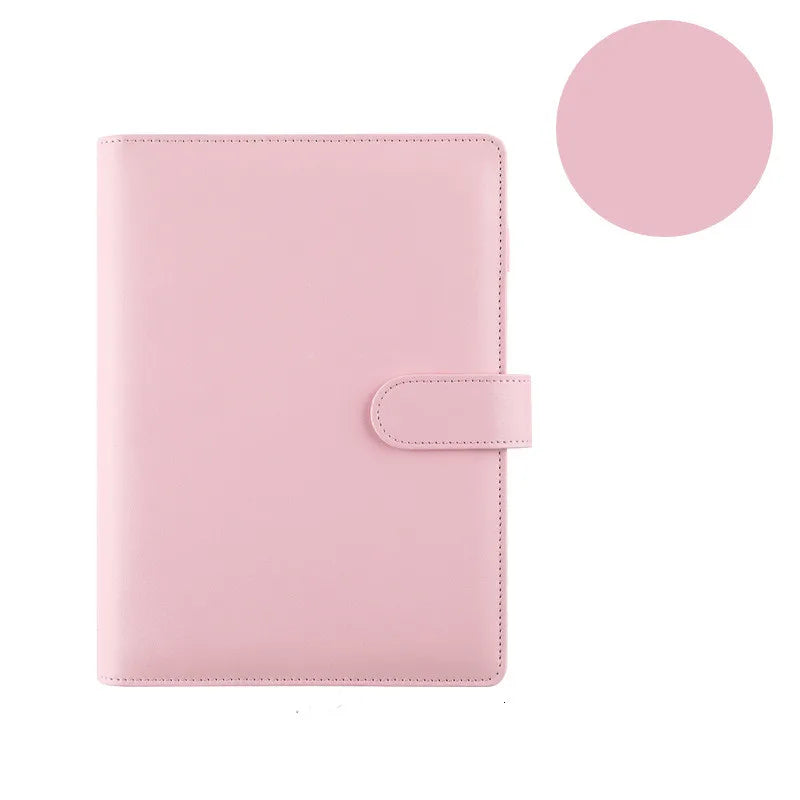 Macaroon Color A6/A5 PU Leather DIY Binder Notebook Cover