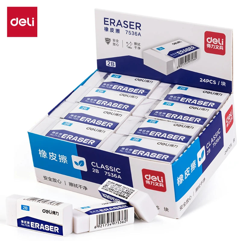 Deli 2B White Erasers