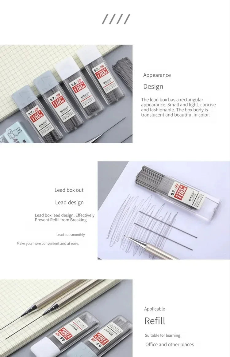 2B/HB Mechanical Pencil Leads Set