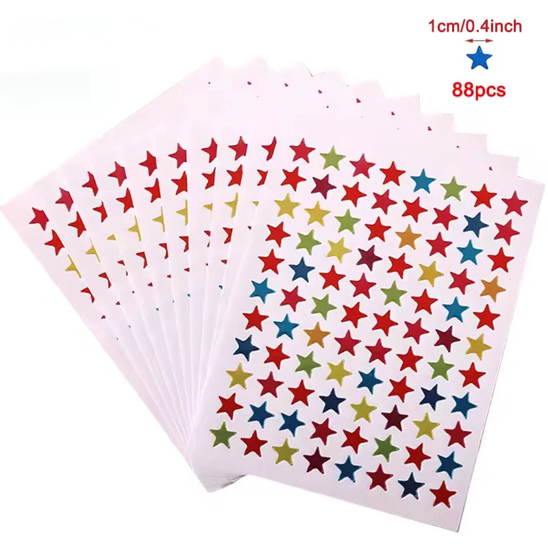 Children's Gold-Plated Award Glitter Stickers