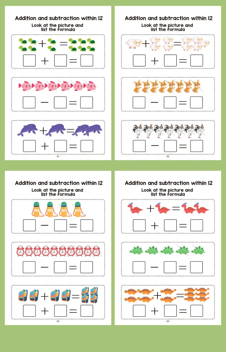Interactive Preschool Math Workbook