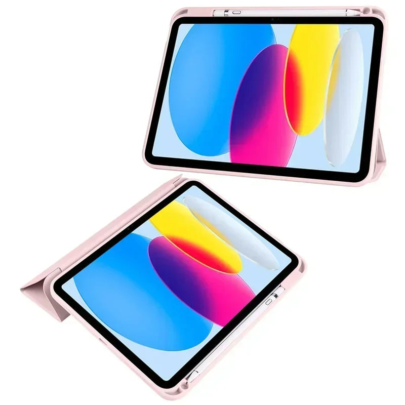 For iPad 10th Gen Case with Pen Holder Trifold