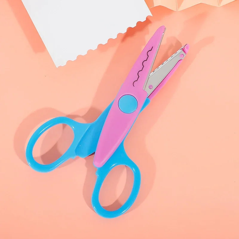 6Pcs Kids Safety Scissors Decorative Lace Edge
