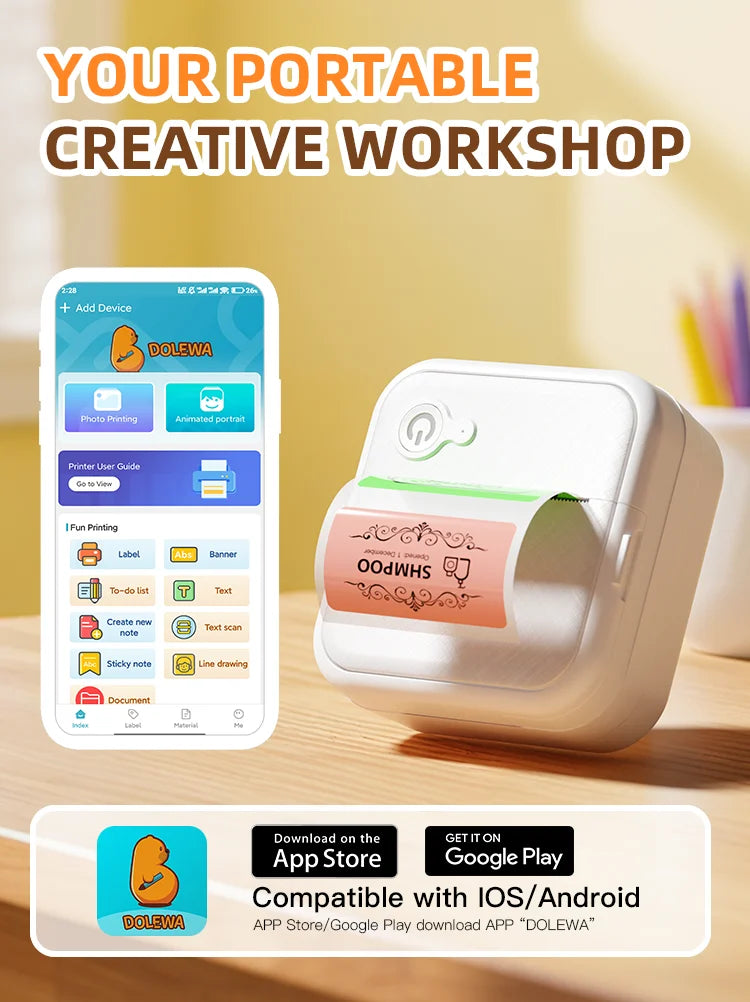 DOLEWA D8 Portable Mini Printers
