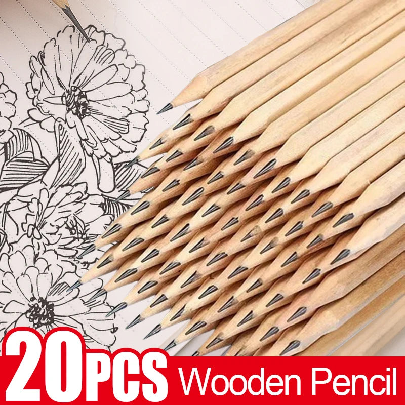 HB Natural Hexagon Wooden Lead Pencils