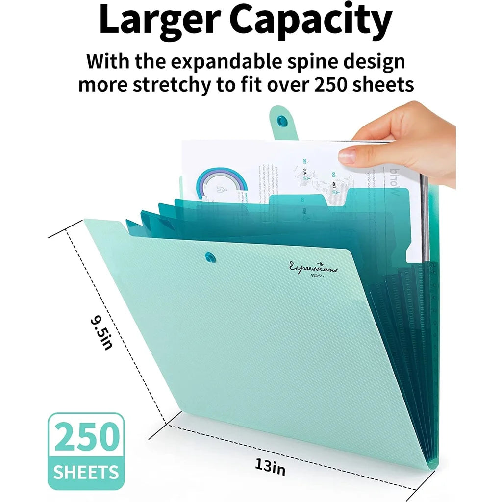 Expanding File Folder with 5 Pocket Folders