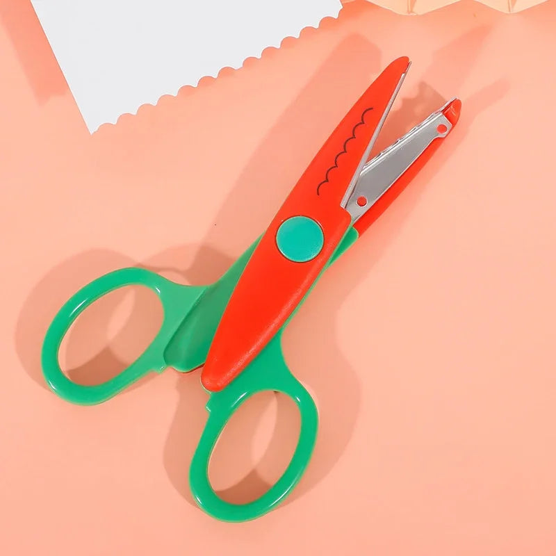 6Pcs Kids Safety Scissors Decorative Lace Edge