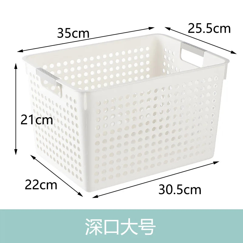 Large Hollow out round Hole Plastic Storage Basket