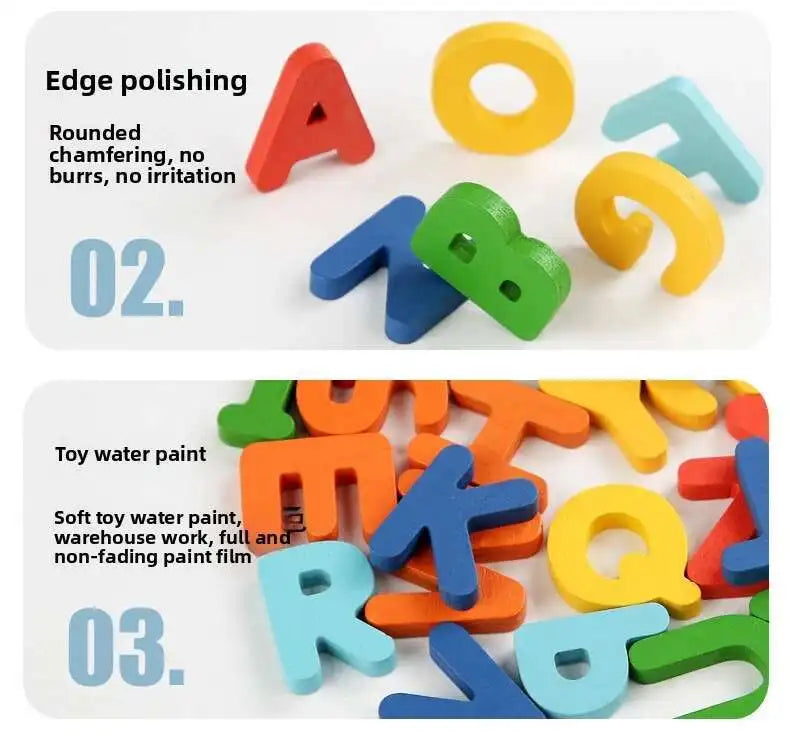 Letter Numbers Wooden Puzzle