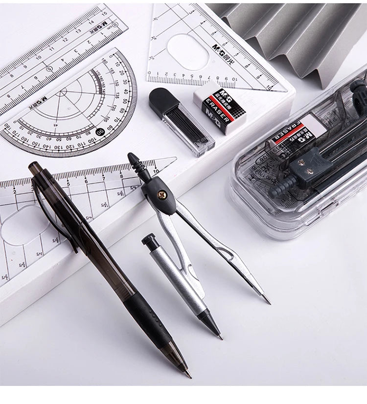8 Pcs/Set Compass Ruler Set