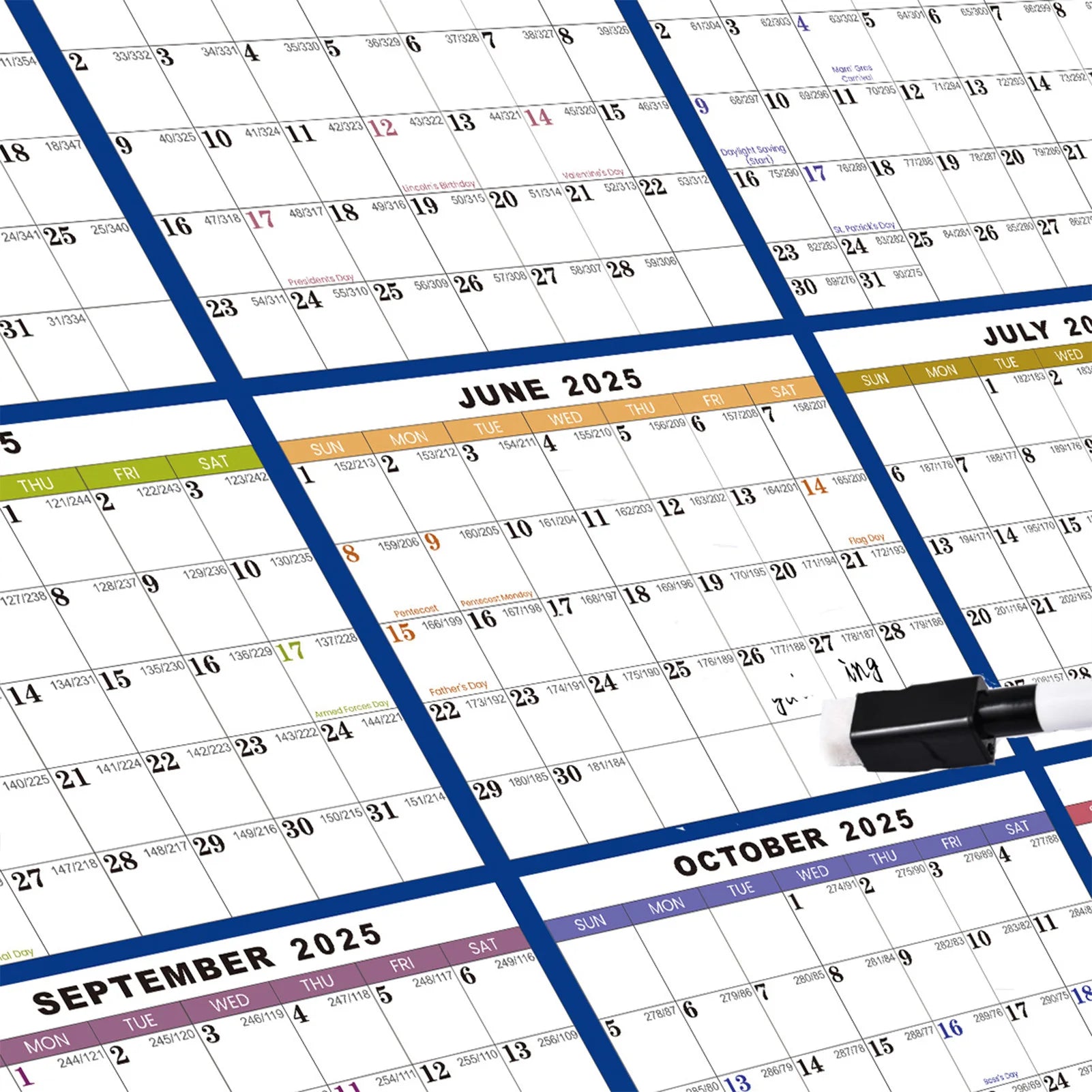 2026 English Double-Sided Laminated Wall Calendar