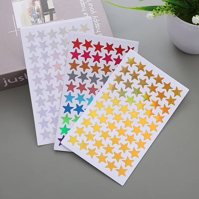 5 sheets Glitter Star Stickers