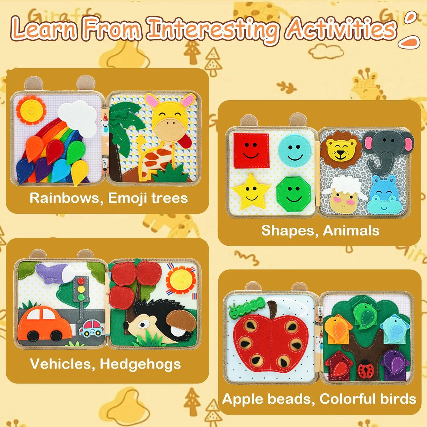 Giraffe Busy Book Preschool Learning
