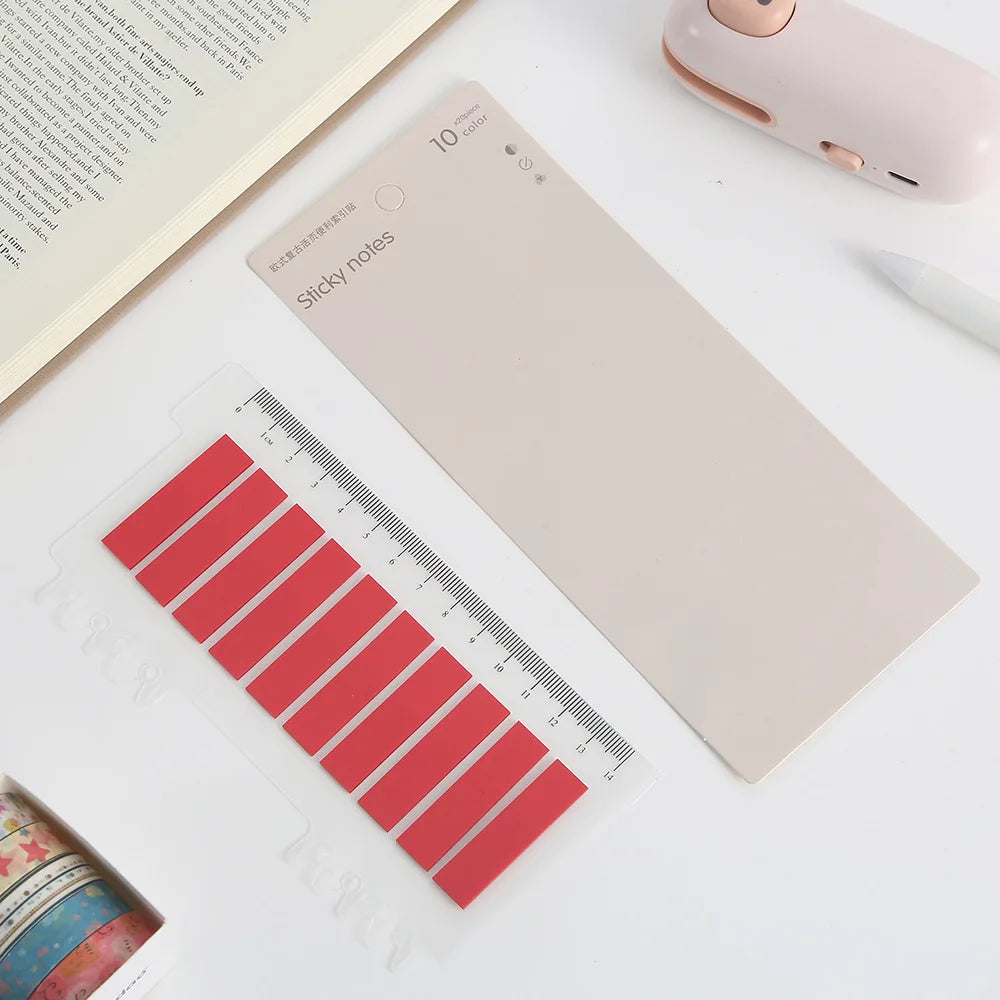 Minimalist PET Index Tabs with Ruler Card