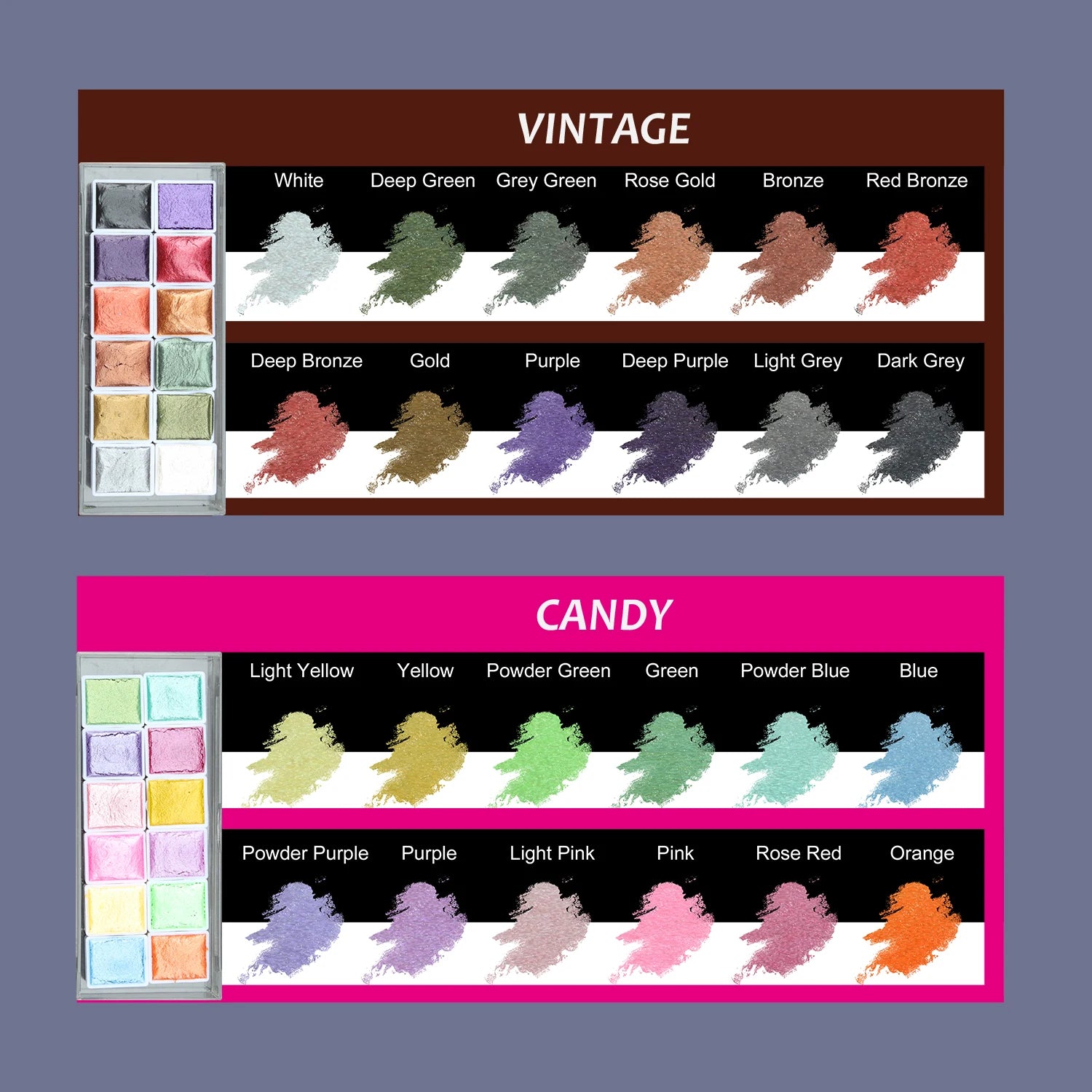 Seamiart 6/12 Watercolor Paint Set