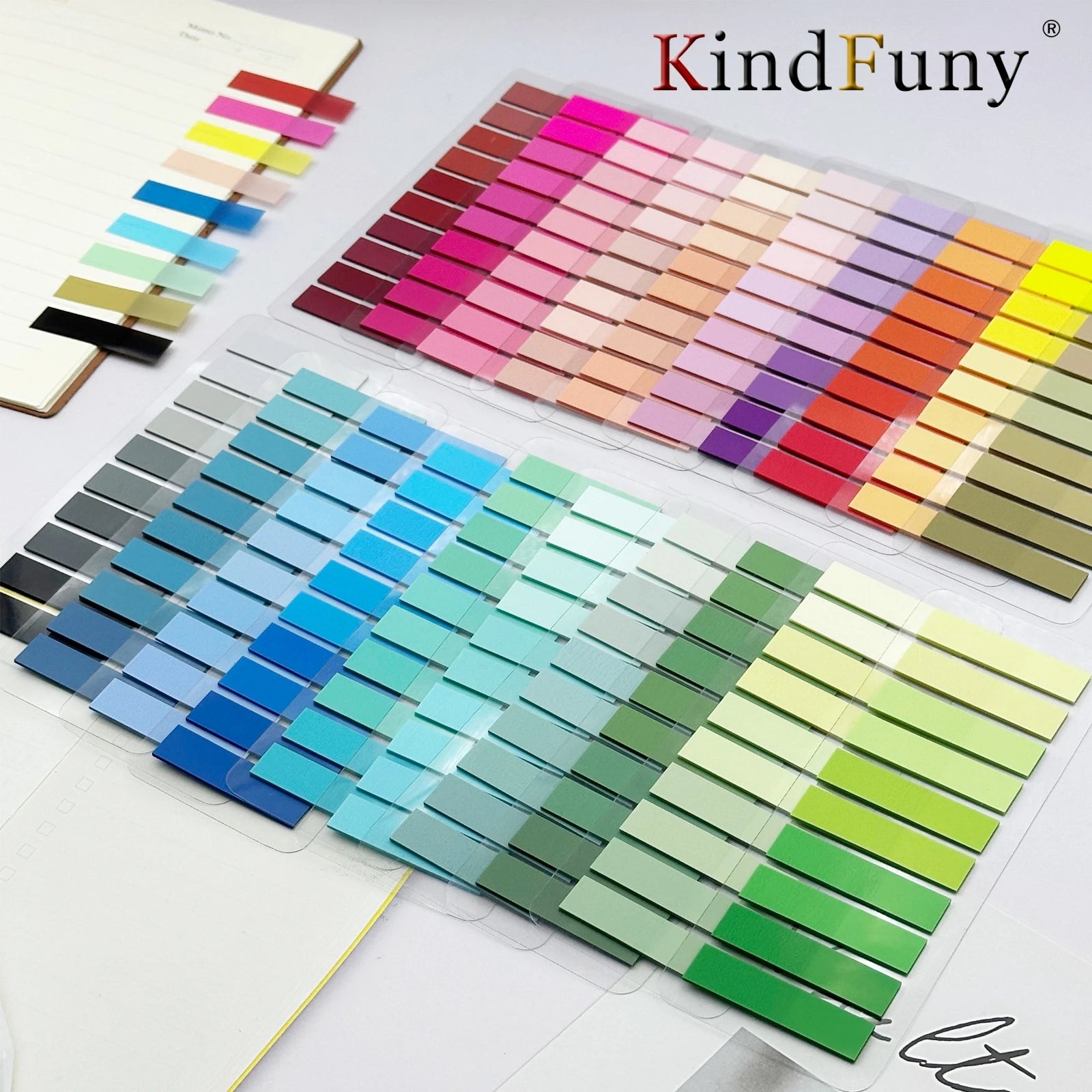 200Pcs Color Stickers Transparent Index Tabs