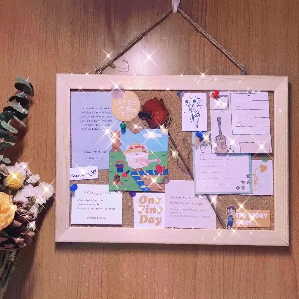 Wooden Cork Board Decoration