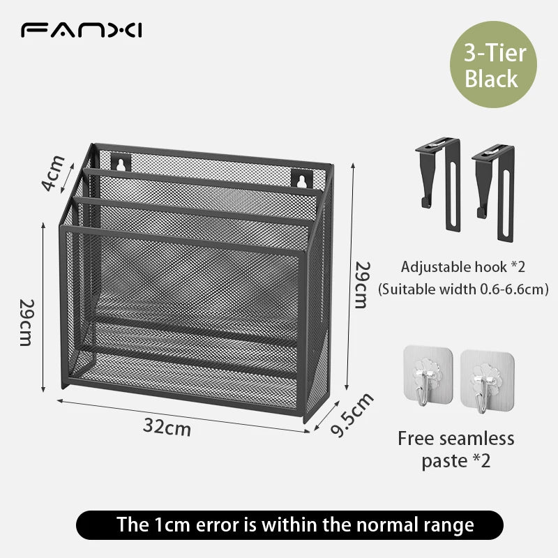 5 Pocket Mesh Hanging Wall File Organizer