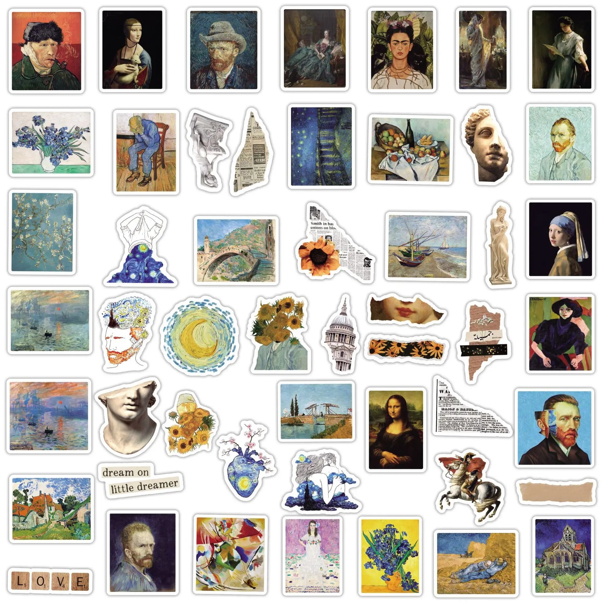 Vintage Painting PVC Stickers