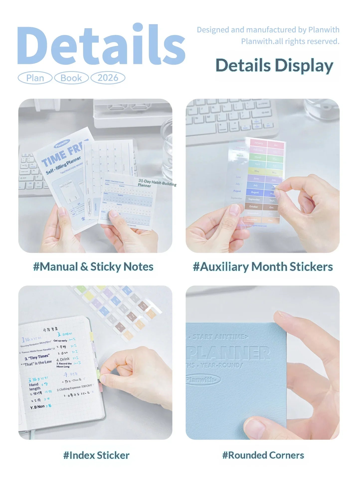 2026 Plan with Daily Agenda Weekly Plan Book