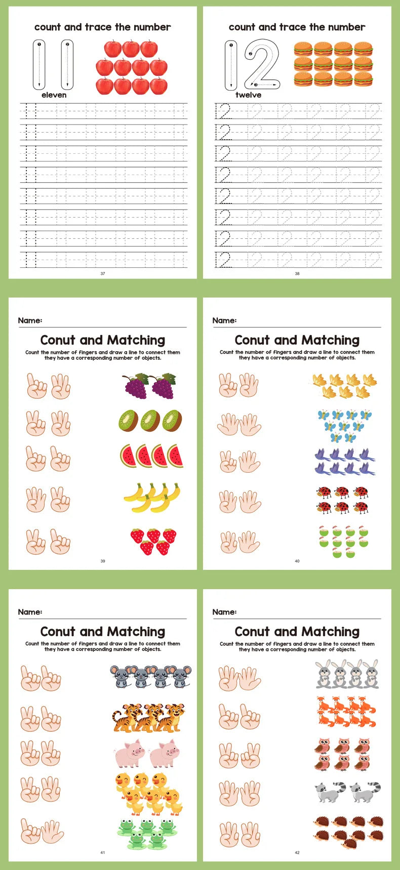 Interactive Preschool Math Workbook