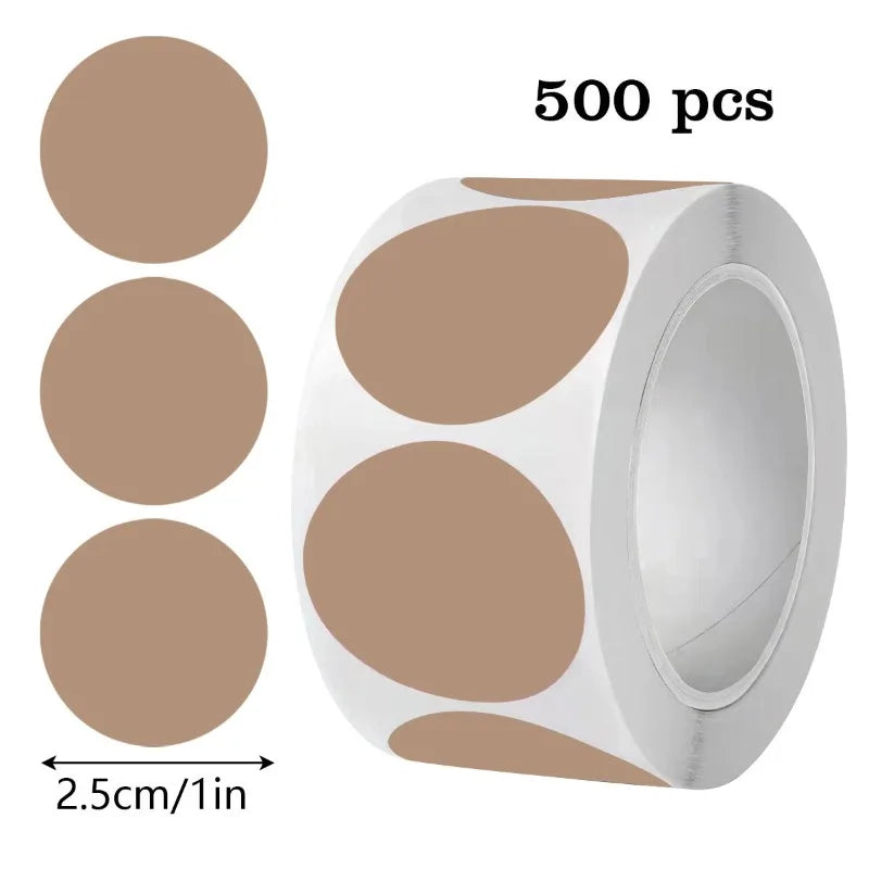 6Rolls 3000pcs Round Colorful Dot Stickers