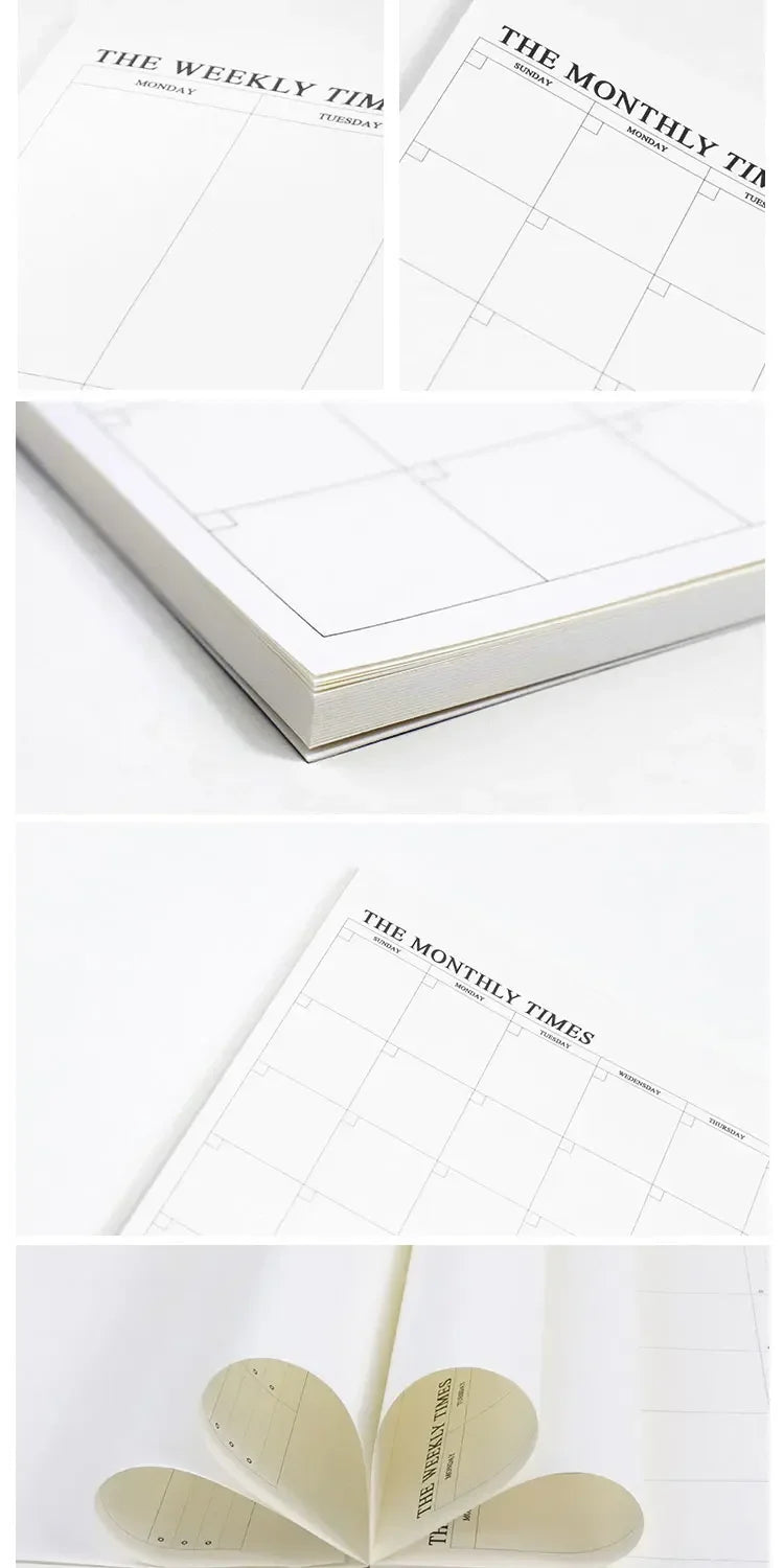 Weekly Planner Monthly Undated Agenda Notebook