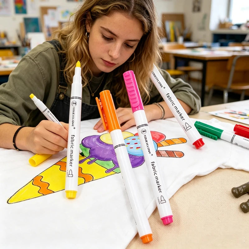 8 Colors Fabric Paint Markers