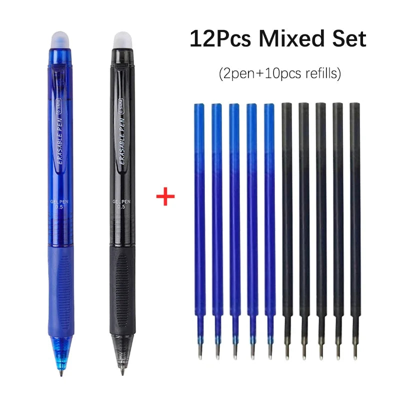 0.5mm High-Capacity Erasable Gel Pen Set