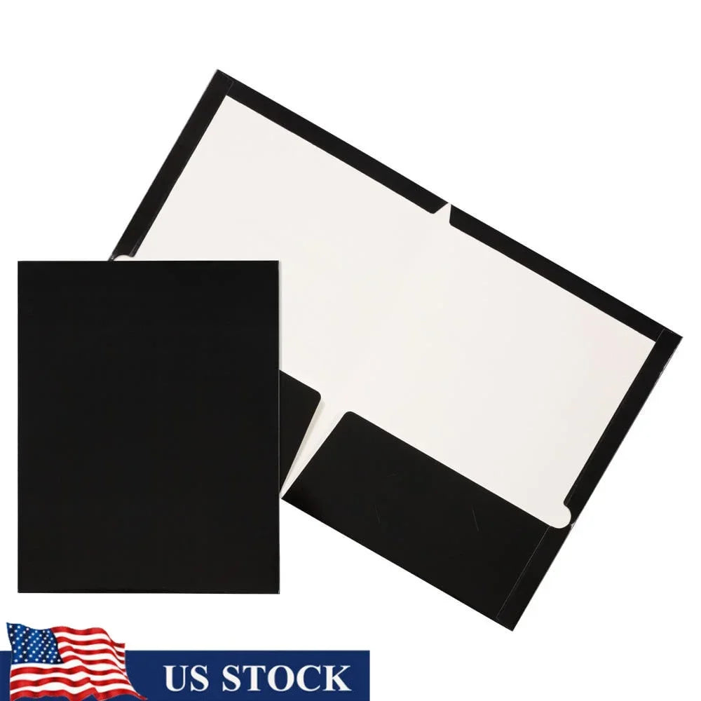 Laminated Glossy Two Pocket Folders 3 Pack