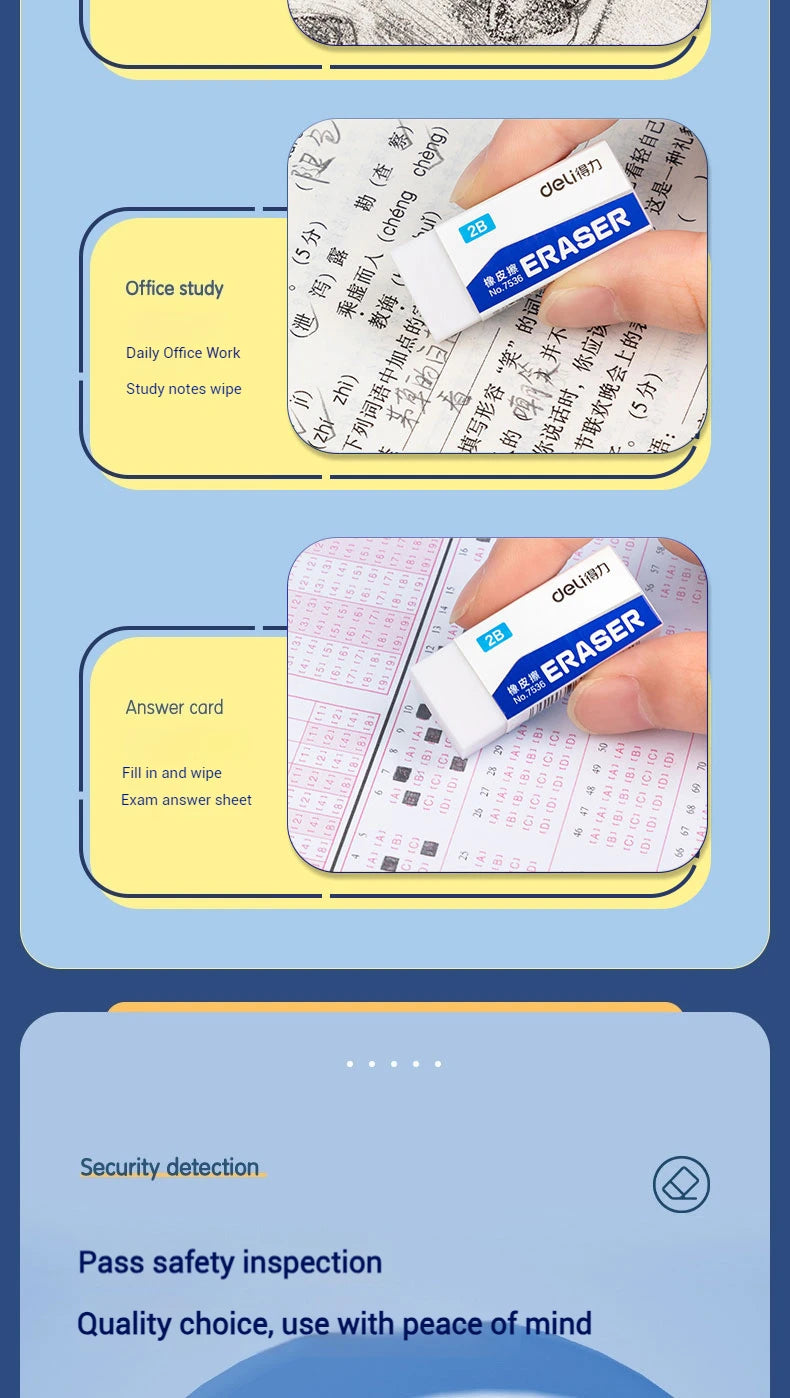 Deli 2B White Erasers
