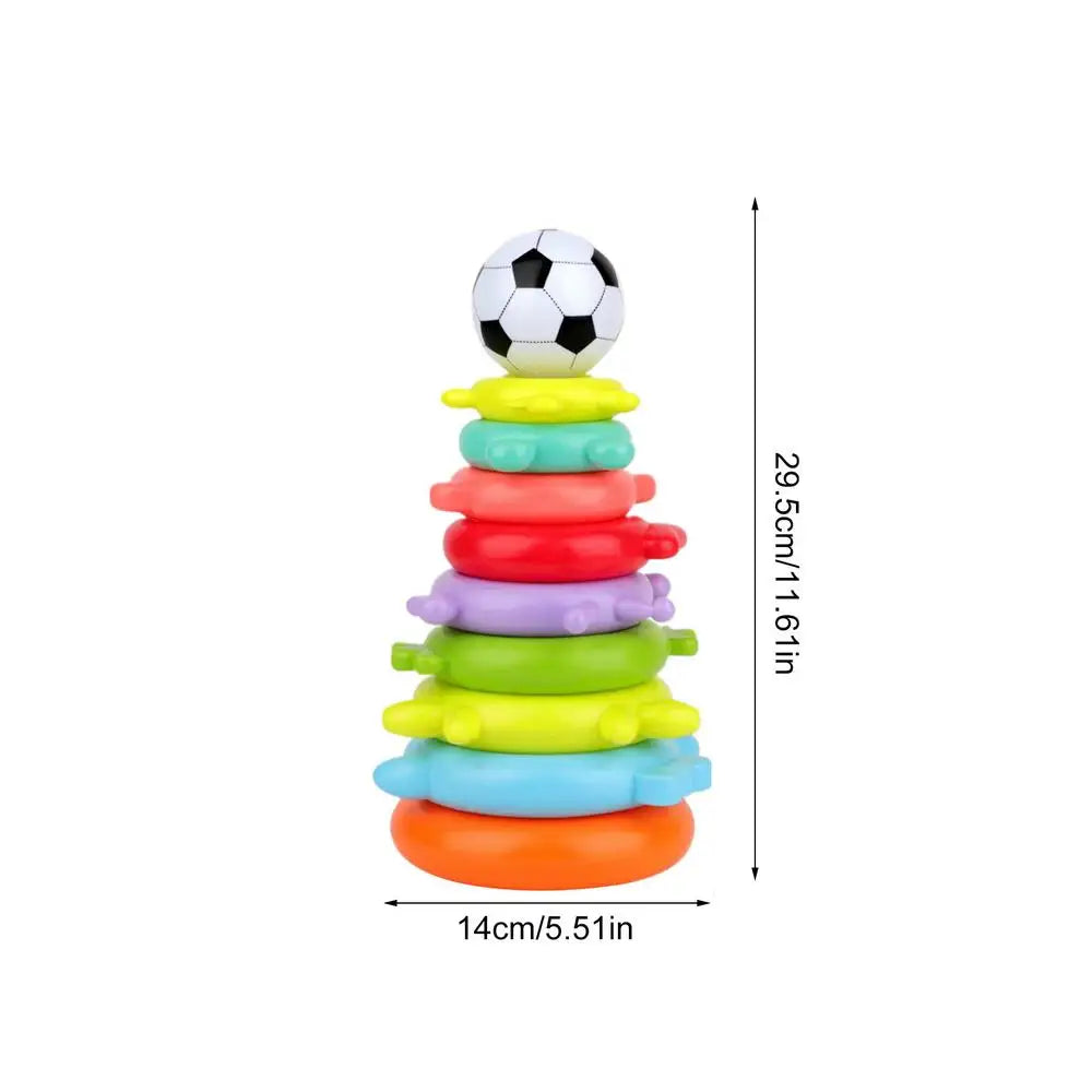 Rainbow Balance Stacking Ring Game