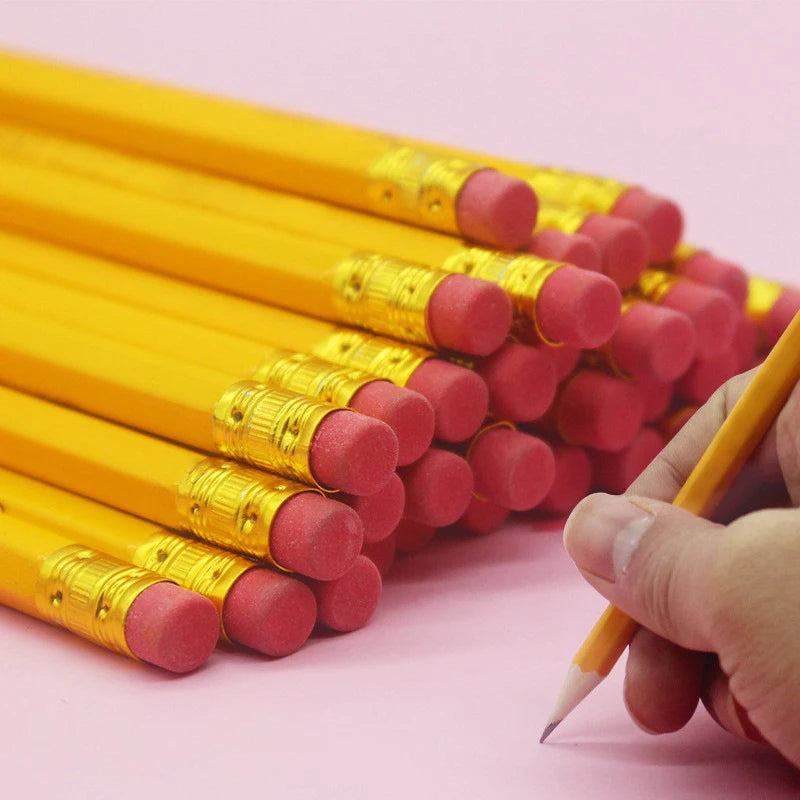 Bulk Wood Pencils with Erasers 2 HB Pencil