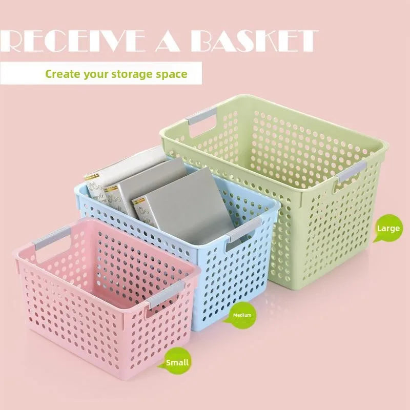 Large Hollow out round Hole Plastic Storage Basket