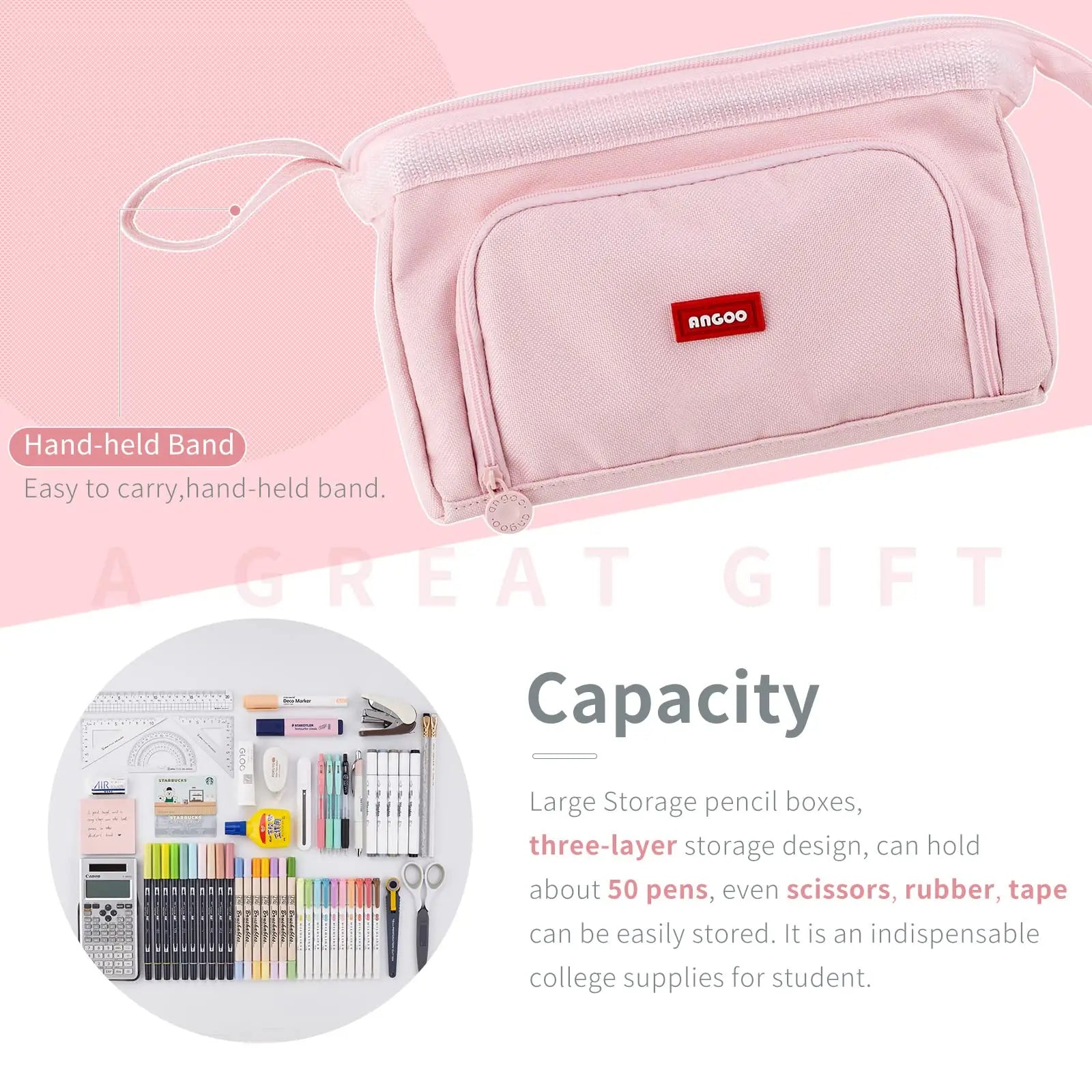 Large Capacity Pencil Case