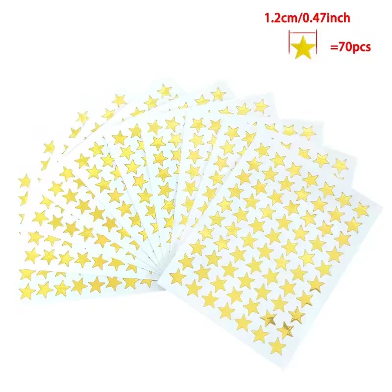 Children's Gold-Plated Award Glitter Stickers