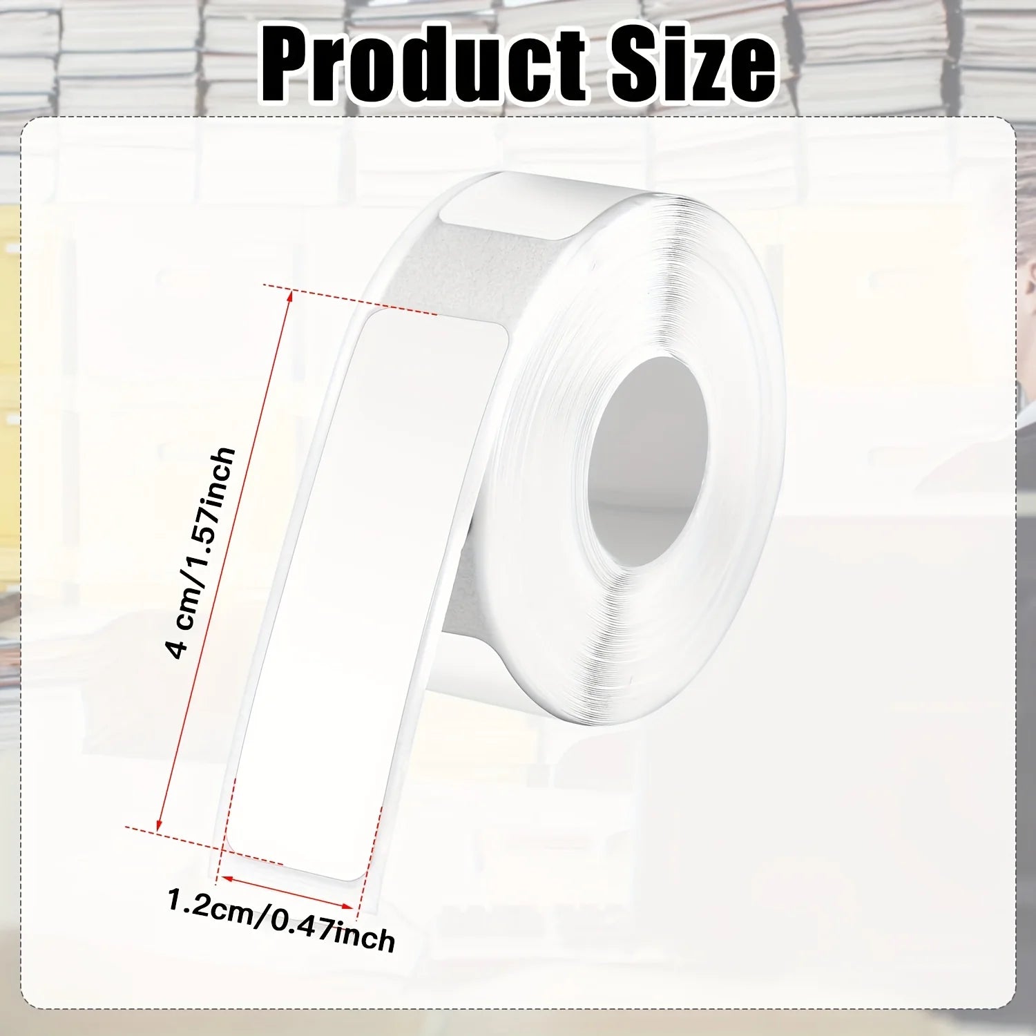 3/6/12 Rolls 12x40mm White Thermal Labels