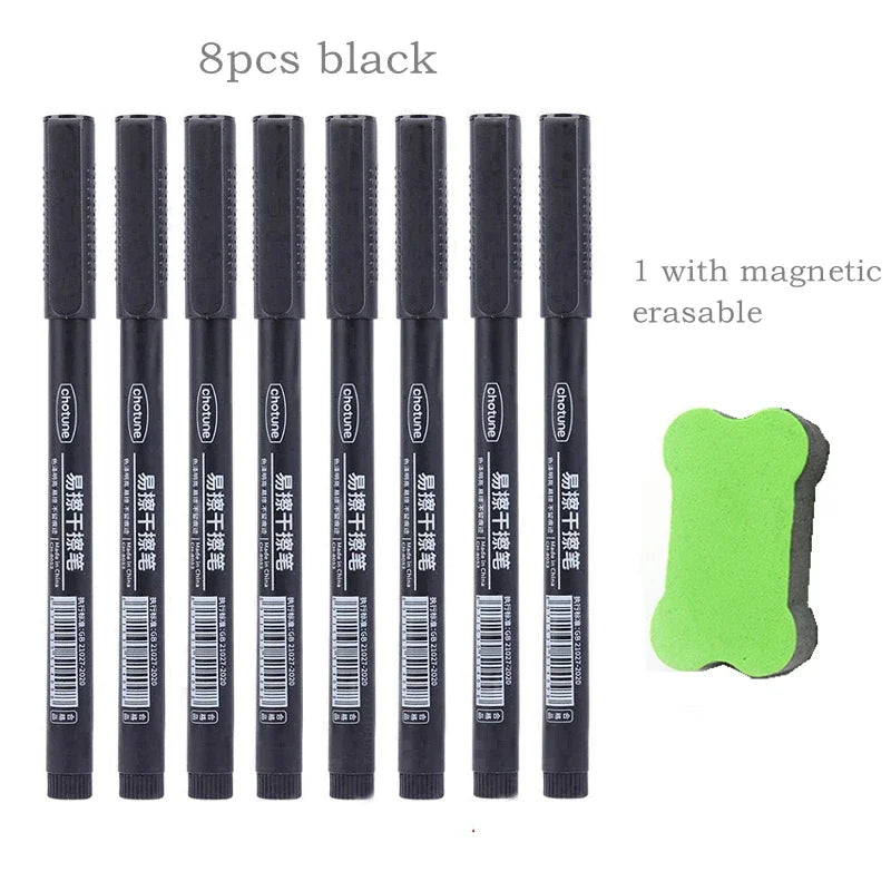 4/8pcs Erasable Whiteboard Pen Fine Point