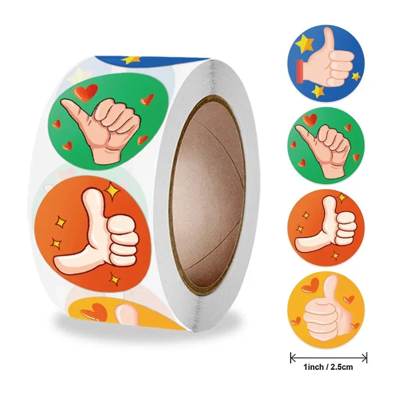 Cartoon Reward Stickers 8 Designs 2.5cm