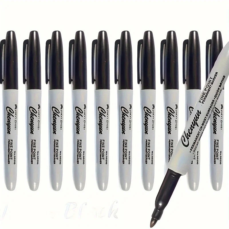 5PCS Fine Tip Black Permanent Marker